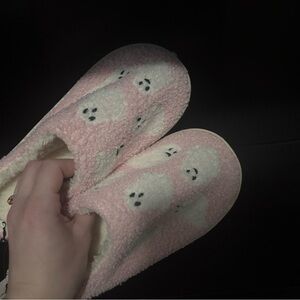 Cozy Pink Ghost Slippers